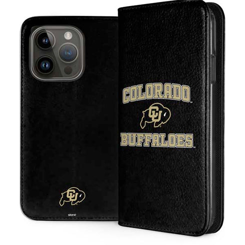University of Colorado CU Logo on Gold iPhone 15 Pro Folio Case